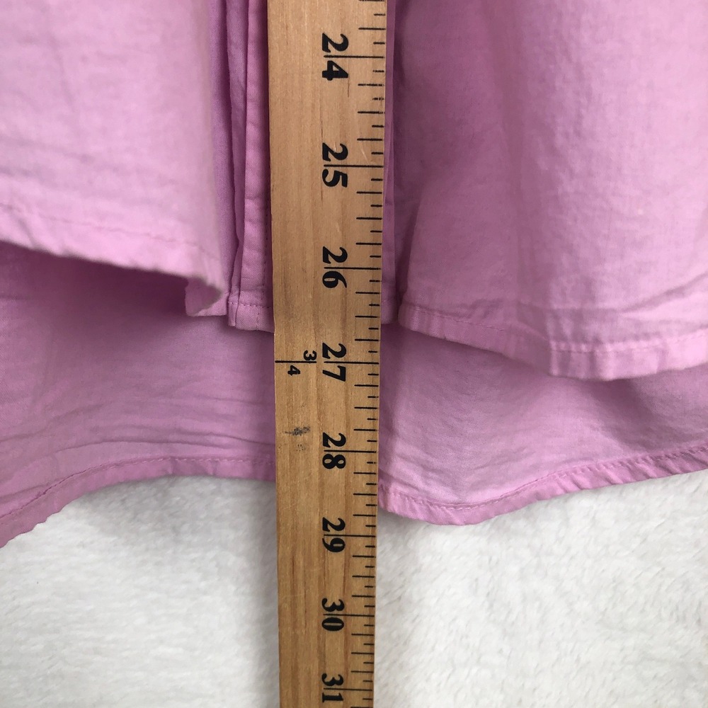 XIRENA Button Up Shirt Women's Sz L Orchid Pink 100% Cotton Poplin Oversized L/S - Picture 9 of 12